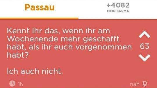 Beispiele für die App 'Jodel'. Beispiele für die App 'Jodel'.