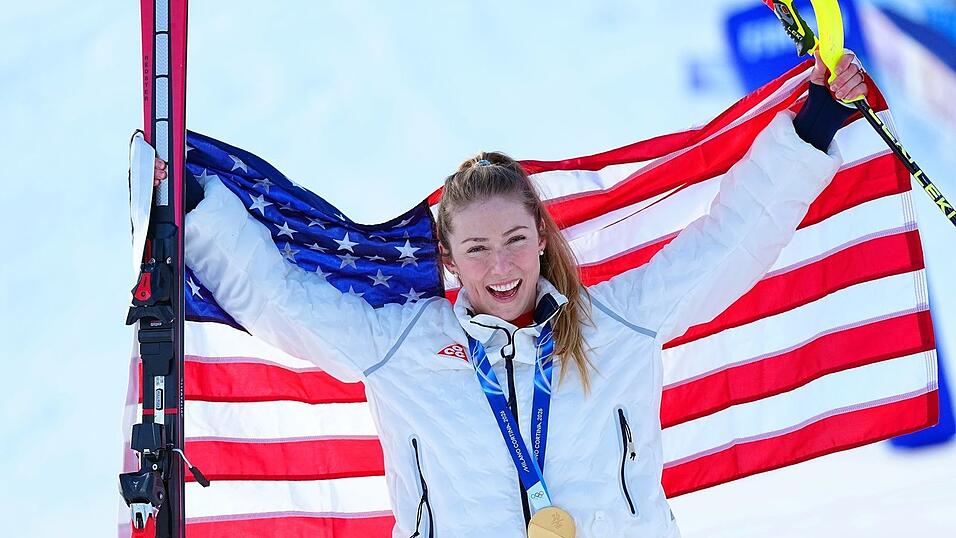 Der erl&ouml;sende Erfolg: Mikaela Shiffrin holt sich in &uuml;berlegener Manier Gold im Slalom bei den Olympischen Winterspielen. (Archivbild)