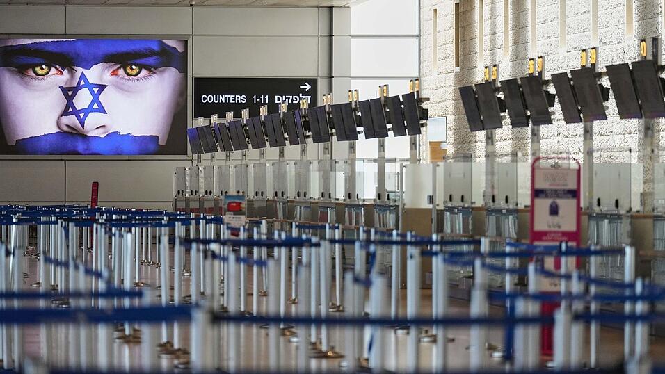 Der israelische Ben-Gurion-Flughafen bei Tel Aviv ist leer.