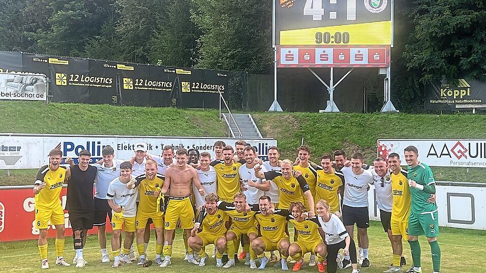 So wie nach dem 4:1-Heimsieg gegen die SpVgg Ansbach m&ouml;chte die DJK Vilzing auch beim FC Augsburg II jubeln.