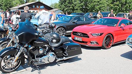 Blitzblank polierte Autos und flotte Motorräder gab's am Esper in Roding zu sehen.