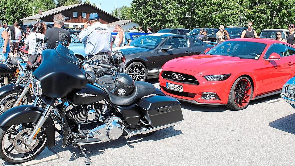 Blitzblank polierte Autos und flotte Motorräder gab's am Esper in Roding zu sehen.