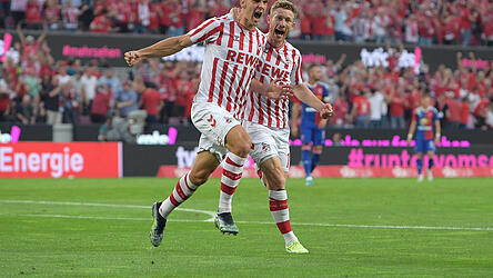 Traf schon in der Europa Conference League gegen den Fehervar FC: Florian Dietz (links).