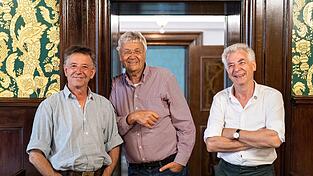 Christoph «Stofferl» Well (links), Gerhard Polt (Mitte) und Michael Well bei einem Interview. (Archivfoto) Christoph «Stofferl» Well (links), Gerhard Polt (Mitte) und Michael Well bei einem Interview. (Archivfoto)