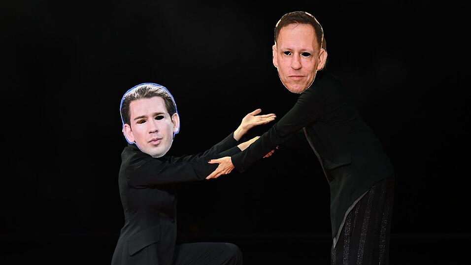 Ex-Kanzler Kurz und Technologie-Investor Thiel bekommen ihr Fett weg. Ex-Kanzler Kurz und Technologie-Investor Thiel bekommen ihr Fett weg.