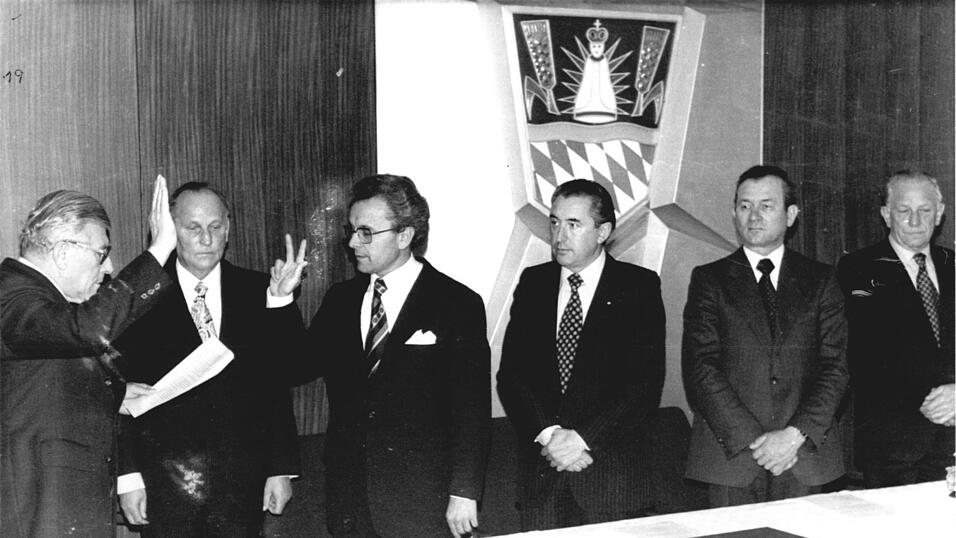 Vereidigung von Landrat Wei&szlig; am 8. Mai 1978