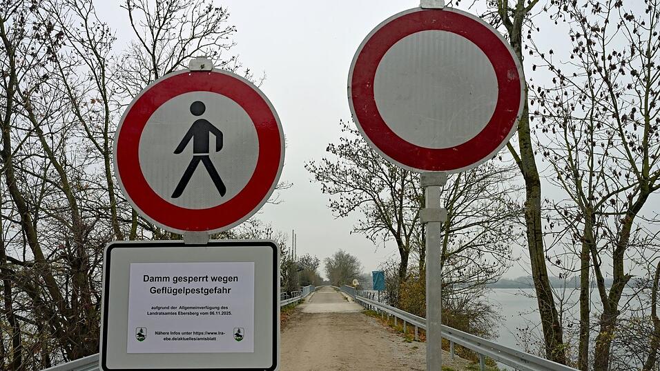 Das Landratsamt riet Spaziergänger zusätzlich zur Sperre dazu auf, das Gebiet zu meiden. Das Landratsamt riet Spaziergänger zusätzlich zur Sperre dazu auf, das Gebiet zu meiden.