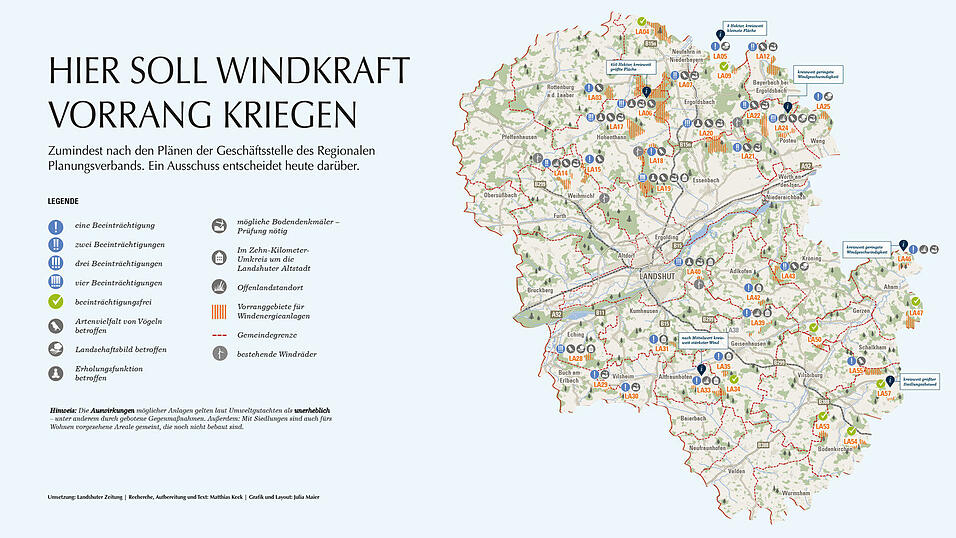 Hier soll Windkraft Vorrang kriegen - zumindest nach den Plänen der Geschäftsstelle des Regionalen Planungsverbands. Ein Ausschuss entscheidet heute darüber. (Grafik) Hier soll Windkraft Vorrang kriegen - zumindest nach den Plänen der Geschäftsstelle des Regionalen Planungsverbands. Ein Ausschuss entscheidet heute darüber. (Grafik)