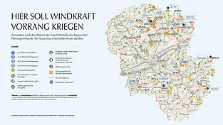 Hier soll Windkraft Vorrang kriegen - zumindest nach den Pl&auml;nen der Gesch&auml;ftsstelle des Regionalen Planungsverbands. Ein Ausschuss entscheidet heute dar&uuml;ber. (Grafik)