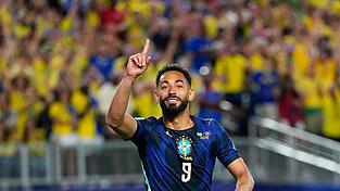 Der Ex-Herthaner Cunha traf doppelt für Brasilien. Der Ex-Herthaner Cunha traf doppelt für Brasilien.