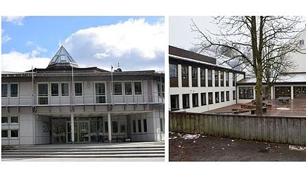In den Polizeiberichten waren Kinder der Kronwinkler Schule (l.) und von der in Buch betroffen.