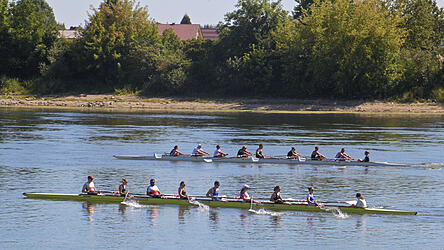 Sportlich wurde es auf der Donau. Sportlich wurde es auf der Donau.