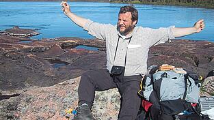 Grenzregionen und Flussläufe ziehen den Autor an: Harald Grill am Torneälv, einem Grenzfluss zwischen Finnland und Schweden. Grenzregionen und Flussläufe ziehen den Autor an: Harald Grill am Torneälv, einem Grenzfluss zwischen Finnland und Schweden.