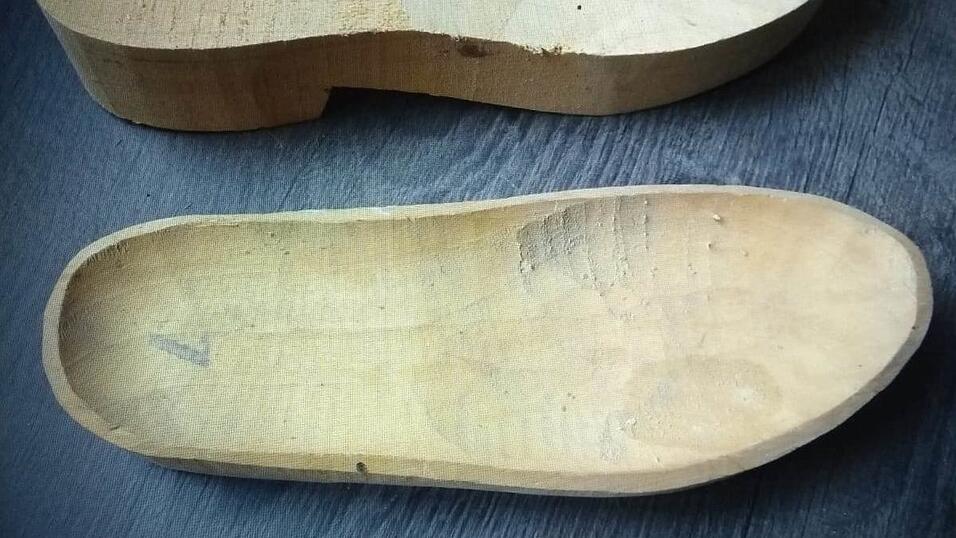 Die Grundform eines Holzschuhs.