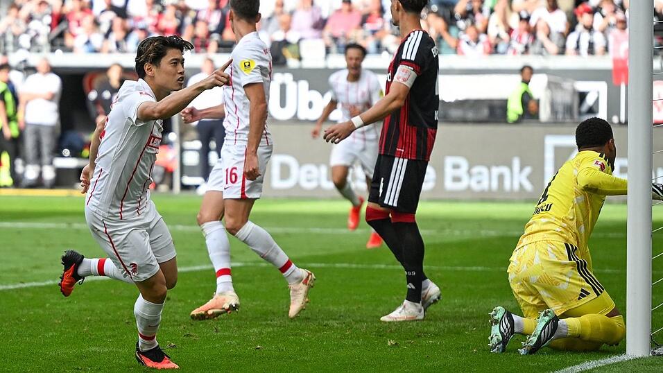 Machtlos beim 2:2 durch Suzuki: Noah Atubolu im Eintracht-Tor. Machtlos beim 2:2 durch Suzuki: Noah Atubolu im Eintracht-Tor.