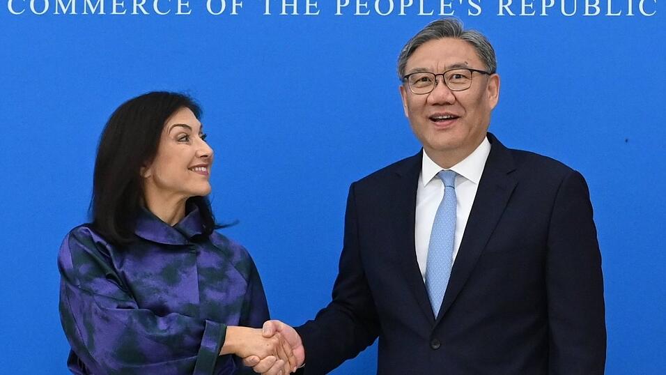 Wirtschaftsministerin Reiche traf Chinas Handelsminister Wang. Wirtschaftsministerin Reiche traf Chinas Handelsminister Wang.