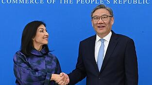 Wirtschaftsministerin Reiche traf Chinas Handelsminister Wang.