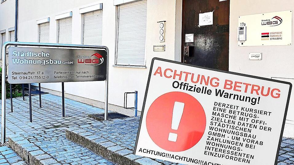 Die Gesch&auml;ftsstelle der St&auml;dtischen Wohnungsbau GmbH in der Steinhauffstra&szlig;e. Logo und Kontaktdaten der WBG wurden f&uuml;r die betr&uuml;gerischen Inserate gekapert.