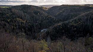 Blick in das Höllental, über das die Höllentalbrücke gebaut werden soll. Blick in das Höllental, über das die Höllentalbrücke gebaut werden soll.