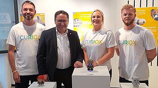 Einig sind sich (von links) Robin Karl, Tobias Gotthardt, Leonie Illing und Max Hantschel im Degginger. Sie setzen voll auf Curi und seine Gefährten.