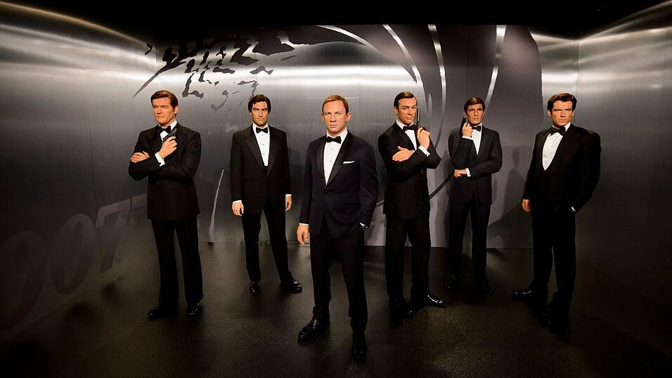 Sechs James-Bond-Darsteller (hier als Wachsfiguren bei Madame Tussauds in London) gab es bisher. Sechs James-Bond-Darsteller (hier als Wachsfiguren bei Madame Tussauds in London) gab es bisher.