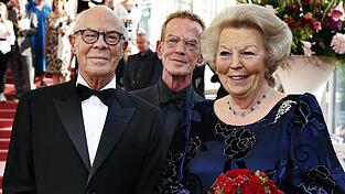 Hans van Manen mit der damaligen niederl&auml;ndischen K&ouml;nigin Beatrix.