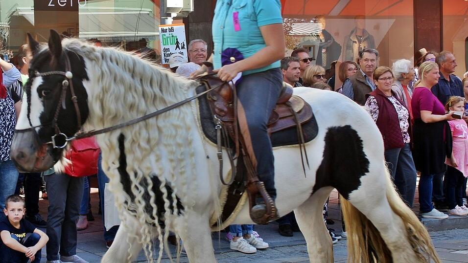 Viele Besucher verfolgten am Sonntag den Umzug auf dem Vilsbiburger Stadtplatz. Viele Besucher verfolgten am Sonntag den Umzug auf dem Vilsbiburger Stadtplatz.