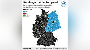 Der Westen ist fast überall schwarz, der Osten fast überall blau