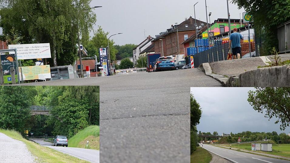Gleich an mehreren Stellen in Landau kann wegen der l&auml;ngeren Isarbr&uuml;ckensperrung nicht nach Plan gearbeitet werden.