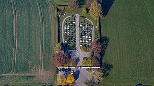 Der Friedhof bei Seifriedswörth.
