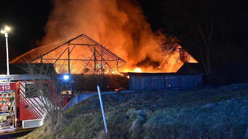 Bei einem Brand auf einem Bauernhof im Landkreis Deggendorf kamen mehrere Rinder ums Leben.