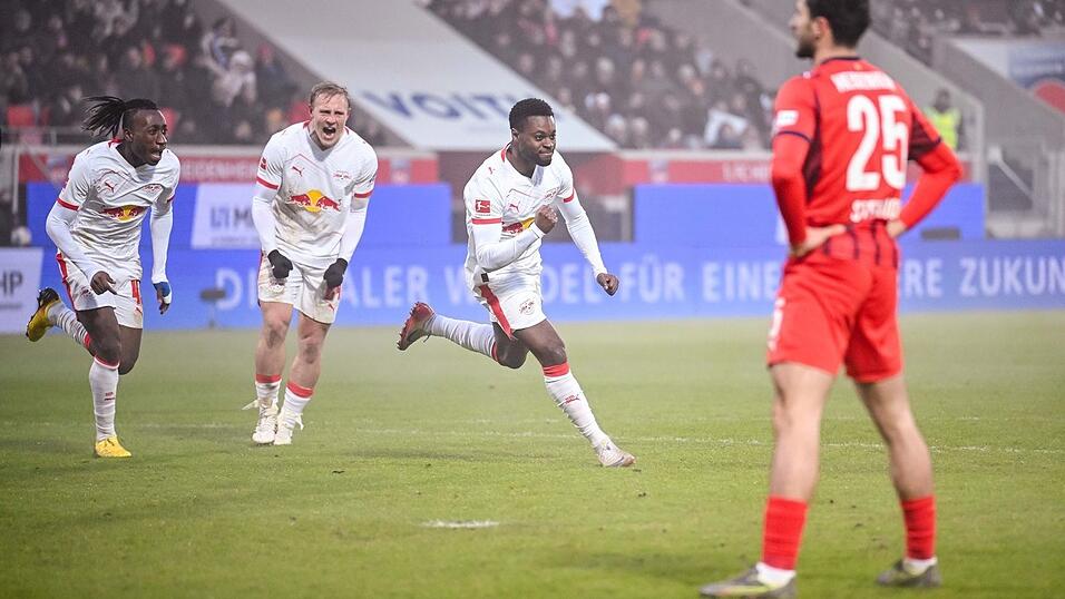 Leipzig jubelt, Heidenheim bleibt nur der Frust. Leipzig jubelt, Heidenheim bleibt nur der Frust.