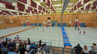 In der Dreifachturnhalle wurde auf drei Spielfeldern parallel gespielt. In der Dreifachturnhalle wurde auf drei Spielfeldern parallel gespielt.