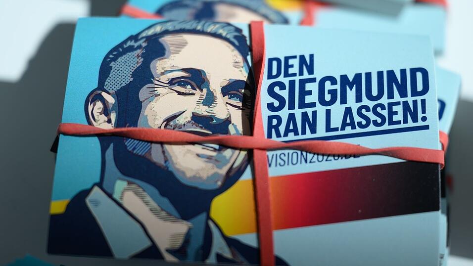 Werbematerial mit AfD-Spitzenkandidat Ulrich Siegmund ist reichlich vorhanden. (Archivbild)