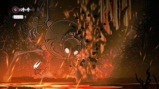 Der Spieler steuert in „Hollow Knight: Silksong“ Hornet, die das Gebiet Pharloom erkunden muss.