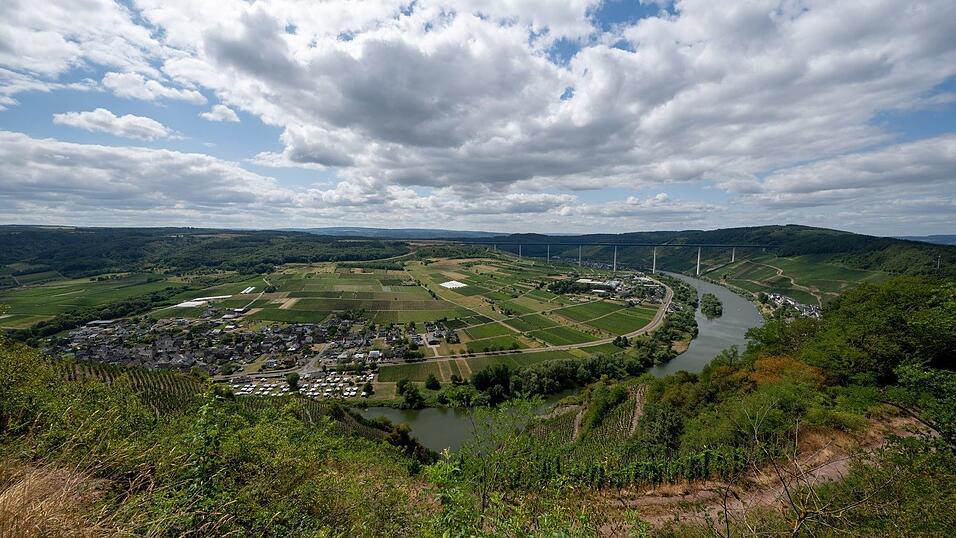 Blick auf die Mosel bei Ürzig. Die große Hitze bleibt in den kommenden Tagen aus. Blick auf die Mosel bei Ürzig. Die große Hitze bleibt in den kommenden Tagen aus.