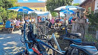 So mancher Besucher reiste auf dem Drahtesel an.