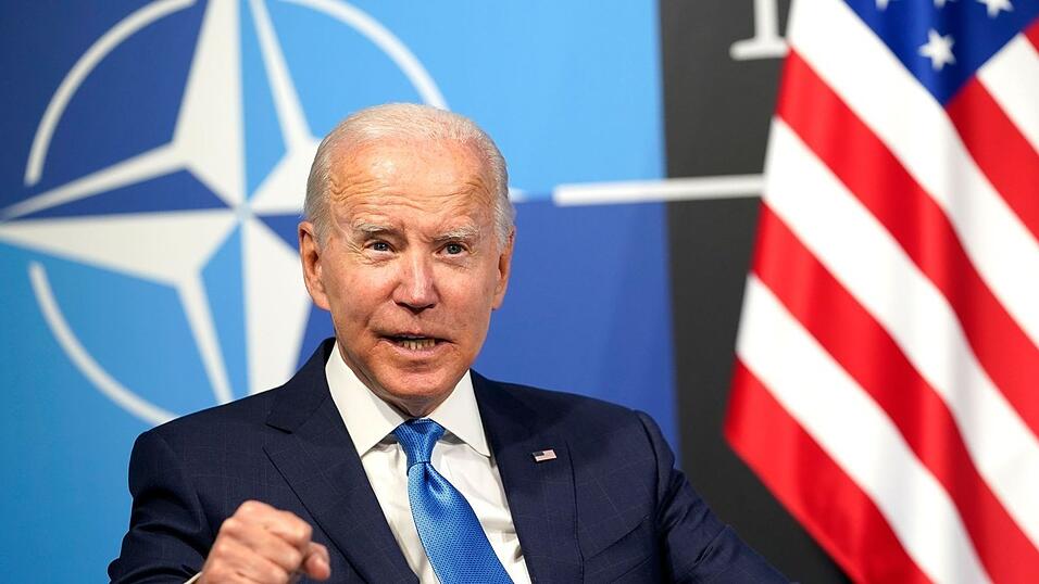 US-Präsident Joe Biden während eines Treffens mit Nato-Generalsekretär Jens Stoltenberg in Madrid.
