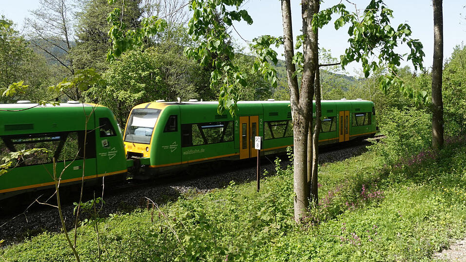 Die Waldbahn bei Grafling. Nicht nur das Aktionsb&uuml;ndnis Klimaentscheid betrachtet ihre Elektrifizierung als sinnvoll und notwendig. Denn auf tschechischer Seite erfolgt diese Elektrifizierung bereits.