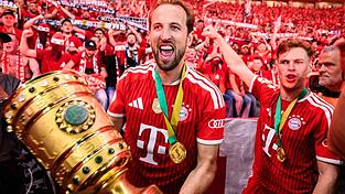 Gar nicht lange her: Im DFB-Pokalfinale war Harry Kane mit einem Hattrick Bayerns Matchwinner gegen Stuttgart. (Archivbild)