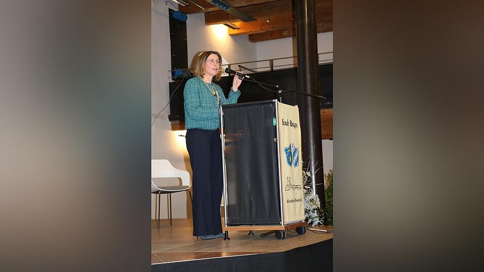 B&uuml;rgermeisterin Andrea Probst bei der Neujahrsansprache.