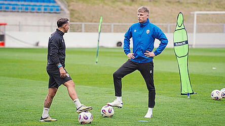 Der 28-jährige Philipp Hilmer (rechts) will als Trainer Karriere machen. Im letzten Jahr war er bei der Nationalmannschaft von Liechtenstein im Bereich Analyse tätig.