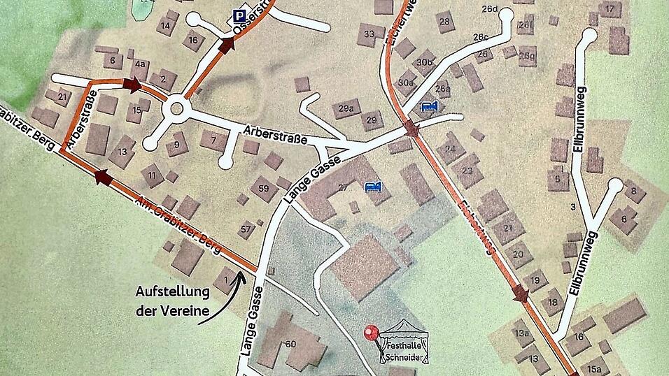 Quer durch das neue Grabitz: Auf diesem Weg wird am Freitag ab 19 Uhr der Einzug verlaufen. Quer durch das neue Grabitz: Auf diesem Weg wird am Freitag ab 19 Uhr der Einzug verlaufen.