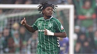 Samuel Mbangula brachte Werder gegen den FC St. Pauli früh in Führung,