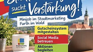 So geht der Verein „Stadtmarketing Furth im Wald“ auf die Suche nach einem Mitarbeiter für das neue Projekt. So geht der Verein „Stadtmarketing Furth im Wald“ auf die Suche nach einem Mitarbeiter für das neue Projekt.