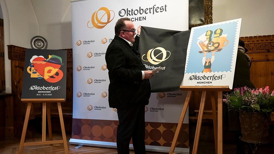Wiesnchef Clemens Baumg&auml;rtner enth&uuml;llt das offizielle Motiv zum Oktoberfest 2025.