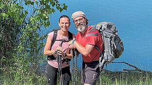 Frank Betthausen und Andrea Obermeier an der Donau: Das war auf der letzten Etappe ihrer Tour. Frank Betthausen und Andrea Obermeier an der Donau: Das war auf der letzten Etappe ihrer Tour.