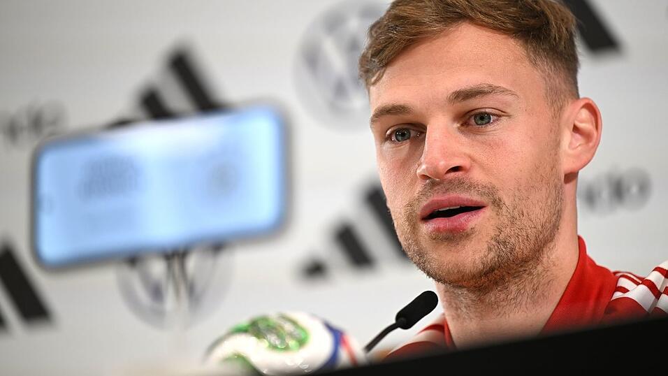 DFB-Kapit&auml;n Kimmich spricht bei der DFB-Pressekonferenz.