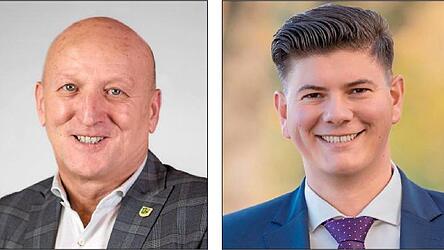 Franz Aster (GEB) und Julius Bayer (CSU) bewerben sich als B&uuml;rgermeister.