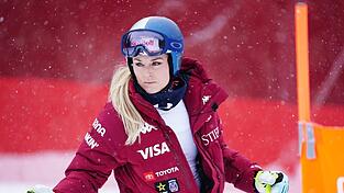 Lindsey Vonn bei der Besichtigung der Abfahrt in Crans-Montana am Freitag. Lindsey Vonn bei der Besichtigung der Abfahrt in Crans-Montana am Freitag.